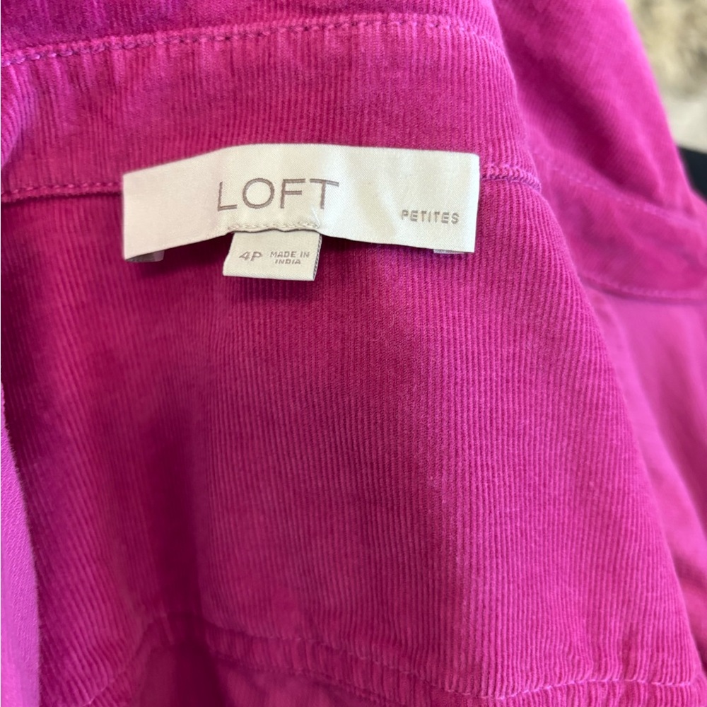 LOFT Fuchsia Utility Jacket - Picture 4 of 10